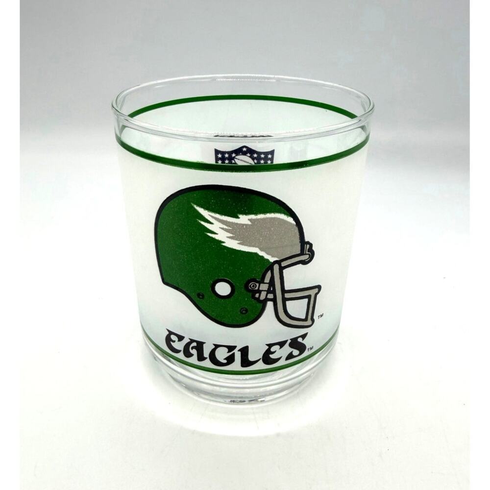 Vintage NFL Mobile Oil Philadelphia Eagles Promotional Drinking Glass